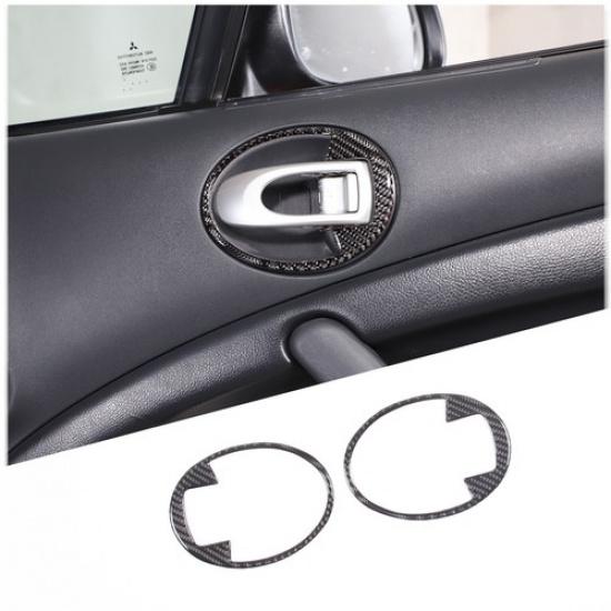 2Carbon Fiber Inner Door Bowl Trim Panel For Mitsubishi ECLIPSE 2006-2011