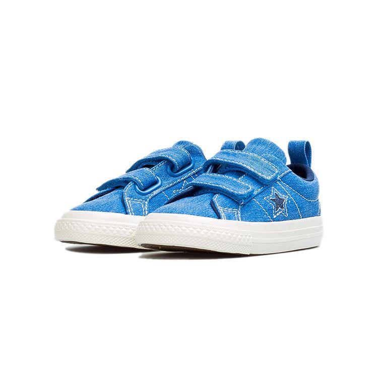 Converse One Star Velcro Low Top Casual Sneakers Baby Sneakers Ocean-Blue 764172C