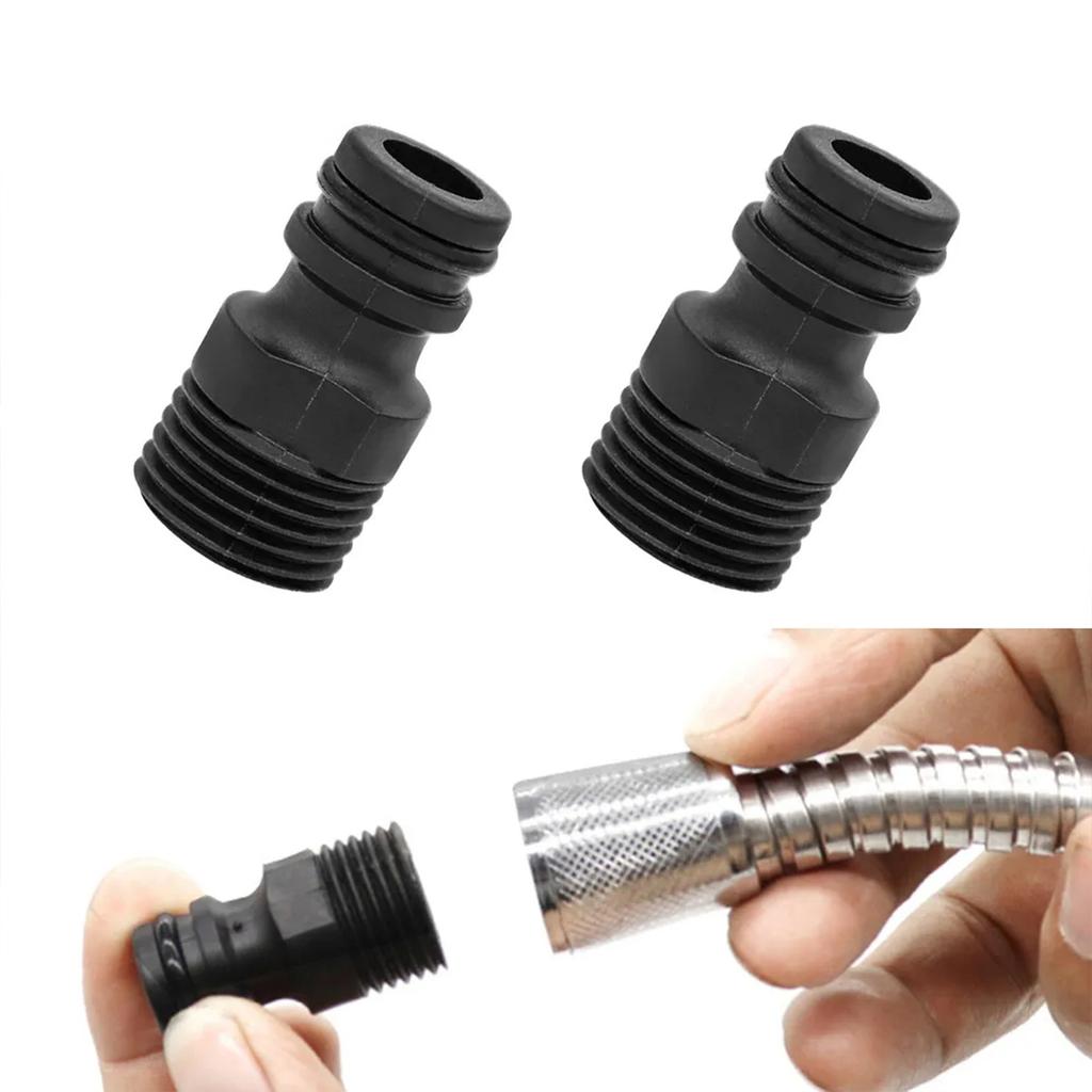 10Pcs Plastic Garden Hose Quick Connect Adaptors Garden Irrigation Hose Adaptors 1/2Inch Threaded Compatibility for Pipe