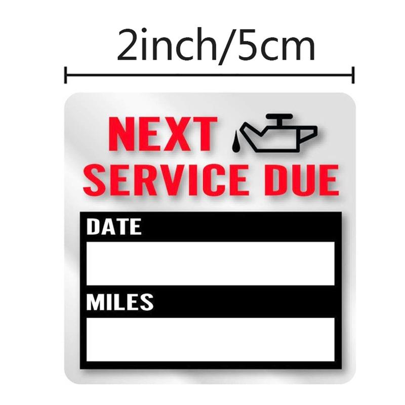 100sheets/roll Oil Change/Service Reminder Stickers Window Sticker Adhesive Labels Car Sticker