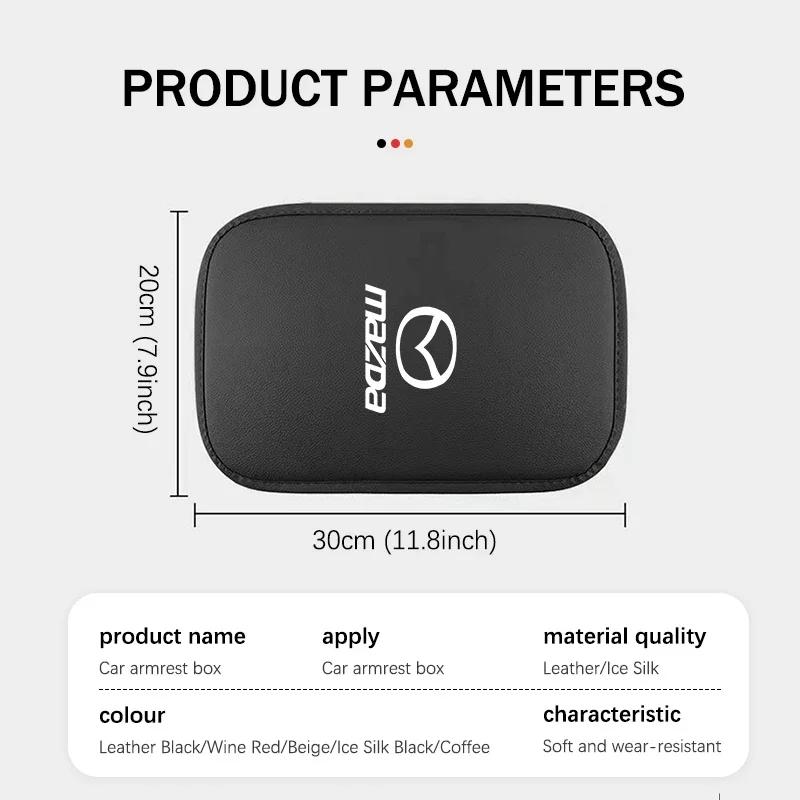 2025 Hot Car Center Console Covers Soft Armrest Mat Styling Accessories For Mazda 6 3 CX5 5 2 323 CX7 Demio Atenza Axela MX30 CX