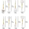 8pcs White Silicone Cooking Utensils with Strong Gold Handle Kitchen Essentials, Silicone Spatula Cooking Spoons