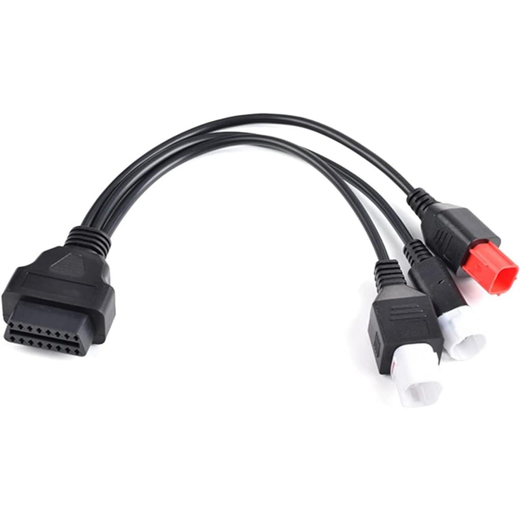3 Pin + 4 Pin + 6 Pin Motorcycle OBD Diagnostic Cable 4 Pin Cable 3 Pin OBD2 6 Pin 3 In 1 Male Adapter Cable Motorcycle Diagnostic Cable