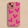 Luxury Red Love Heart Soft Silicone Phone Case For iPhone 15 14 13 12 11 Pro Max Mini XR X XS Max 7 8 Plus Matte Back Cover