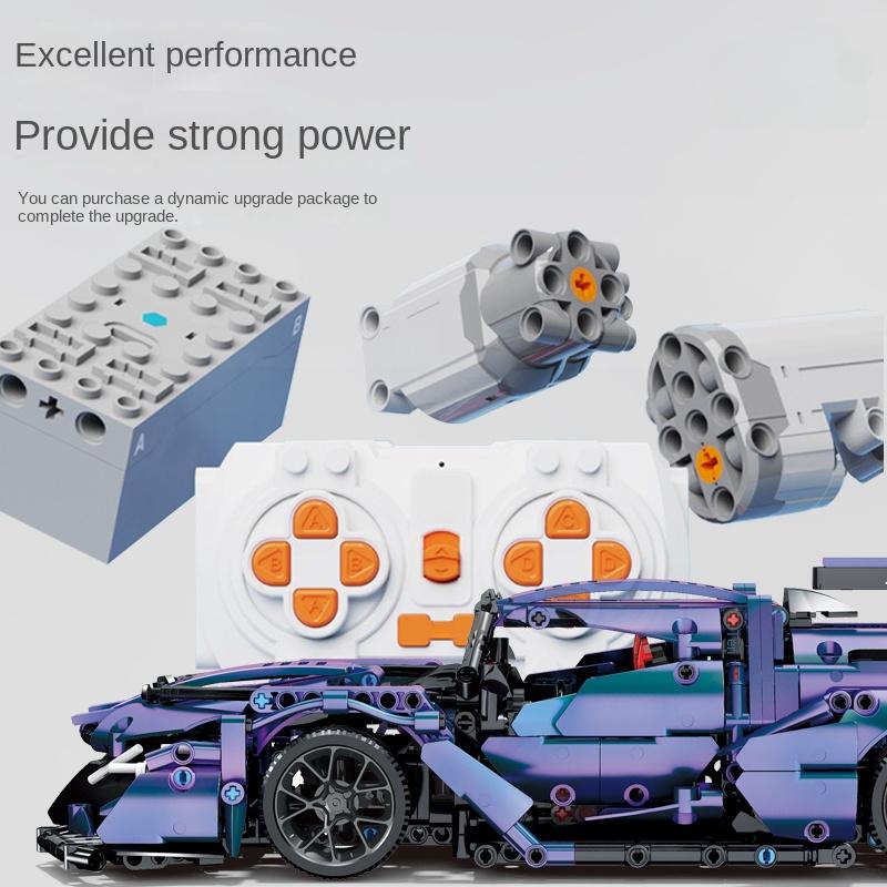New 1108PCS technology 1:14 Gradient purple sports car building blocks Assembly racing building blocks toy birthday gift to