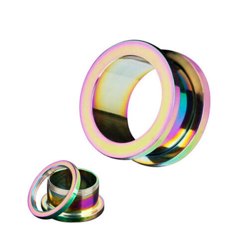 2PCS Ear Gauges Plugs Double Flared Piercing Flesh Tunnel Expanders Stretchers Earring Body Jewelry