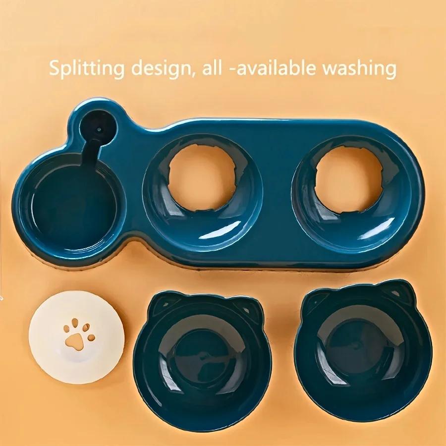 Pet water dispenser feeding anti-knock dual-purpose cat bowl water dispenser automatic drinking water feeder dog supplies