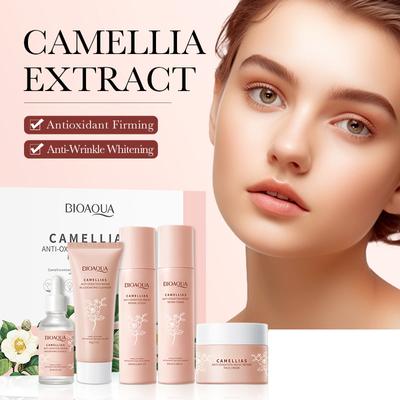 Camellia Essence Repair Tender Skin Five-piece Moisturizing Anti-aging Anti-wrinkle Whitening Skin Care Product Set