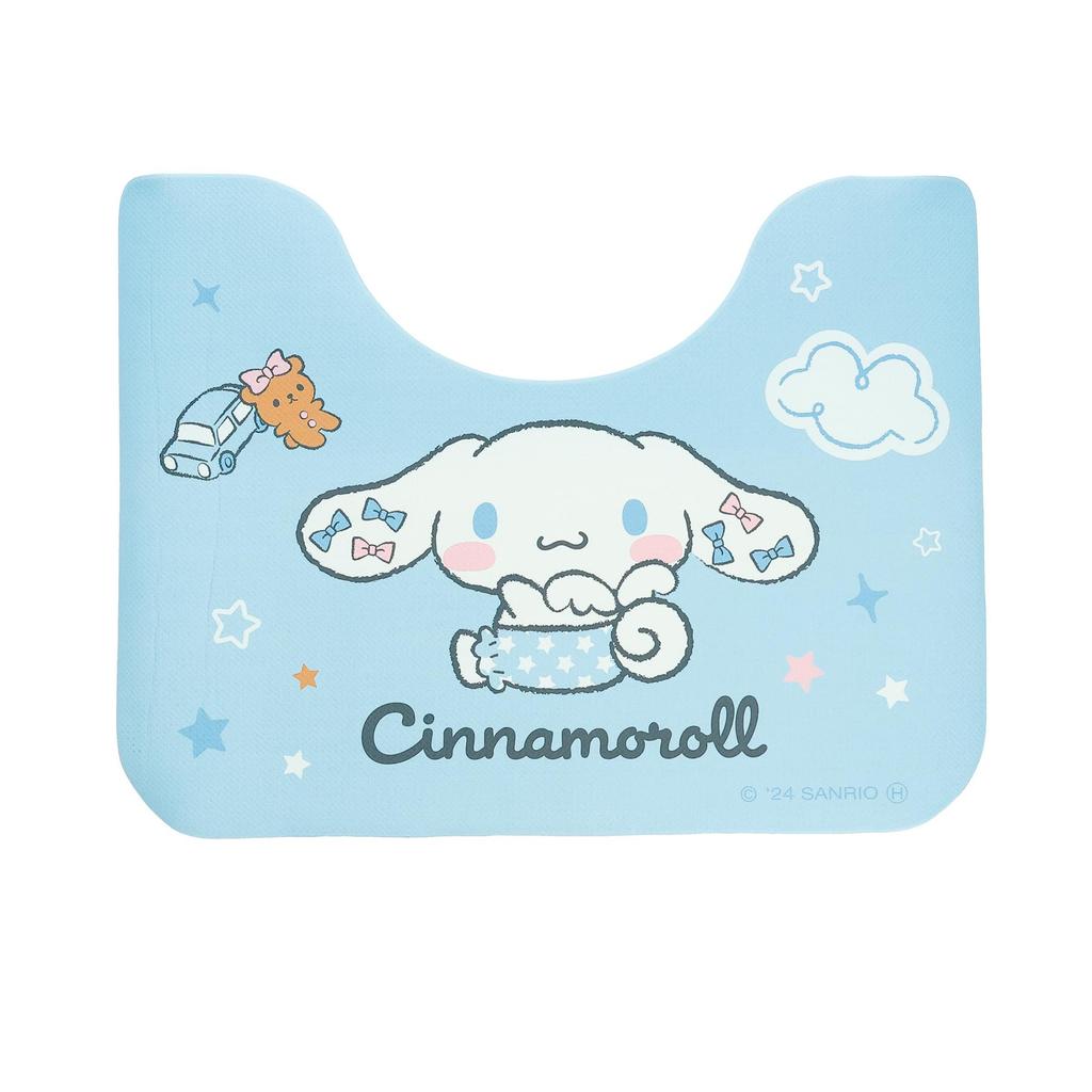 Marushin Sanrio Cinnamoroll Lazy Cinnamon Toilet 3795020700 Mat, Wipeable, Water-Repellent, Non-Slip, PVC,
