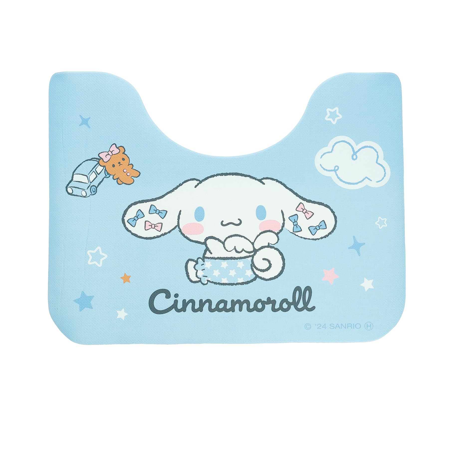 

Marushin Sanrio Cinnamoroll Lazy Cinnamon Toilet 3795020700 Mat, Wipeable, Water-Repellent, Non-Slip, PVC,