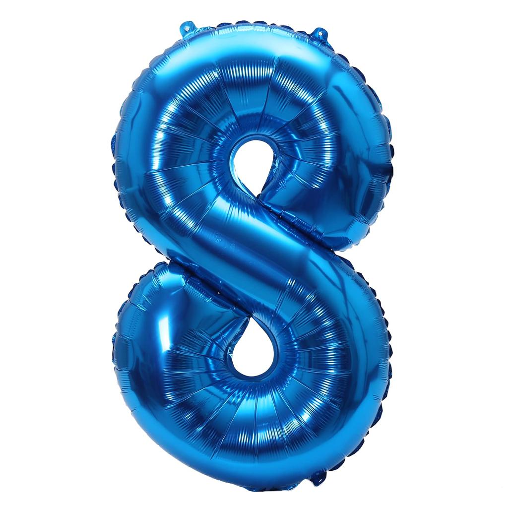 32inch Blue Number Foil Balloon 0-9 for Birthday Party Decoration Baby Shower Supplie Boy Man Toddler Baby Birthday Decoration