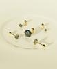 Minimalpiercing 14K Moissanite Diamond Sapphire Noble Piercing Earrings