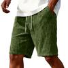 Heren Mode Casual -Kleur Corduroy Korte Broek Met Borduurwerk-, Elastische Tailleband met Trekkoord Korte Broek