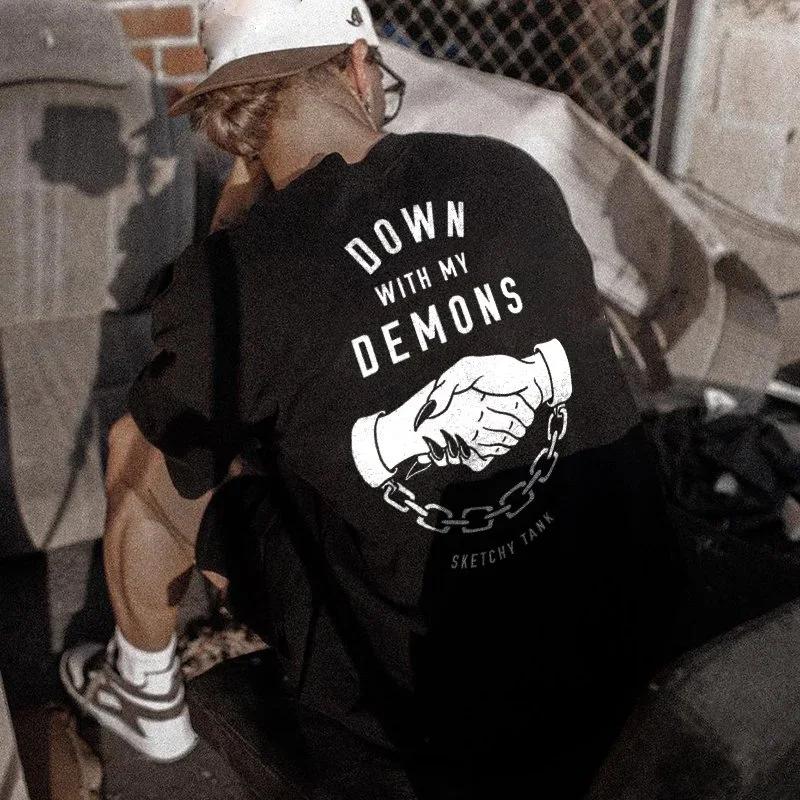 Harajuku Gothic Skulls Tshirts Men Loose Short-sleev Tops Oversized Hip-hop Punk Tee Male XS-4XL Tees Summer Ropa Hombre Tee