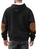 Men's Trendy Loose Hooded Jacquard Sweatshirt - Casual Long Sleeve Fashion Sportswear
