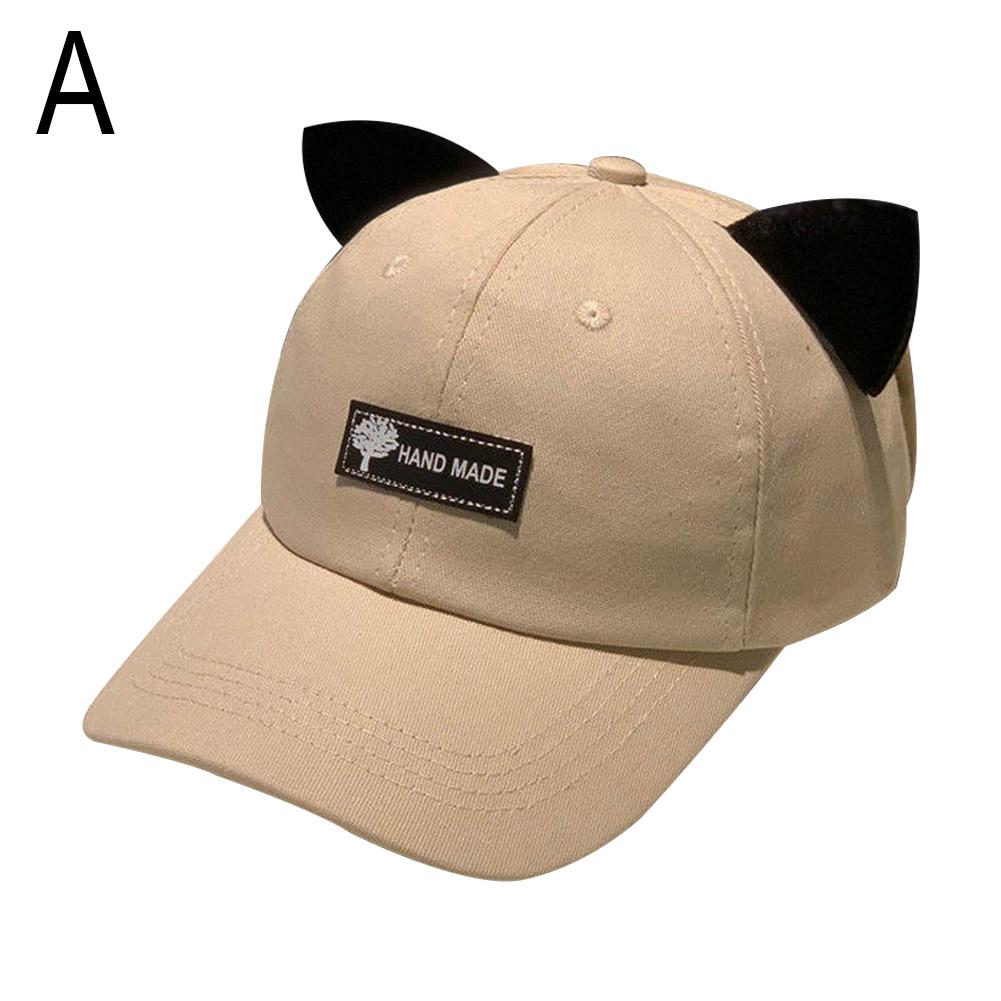 Cute Cat Ears Baseball Cap For Women Men Funny Sunglasses Aviator Snapback Sun Hat Unisex Solid Color Hip Hop Peaked Hats