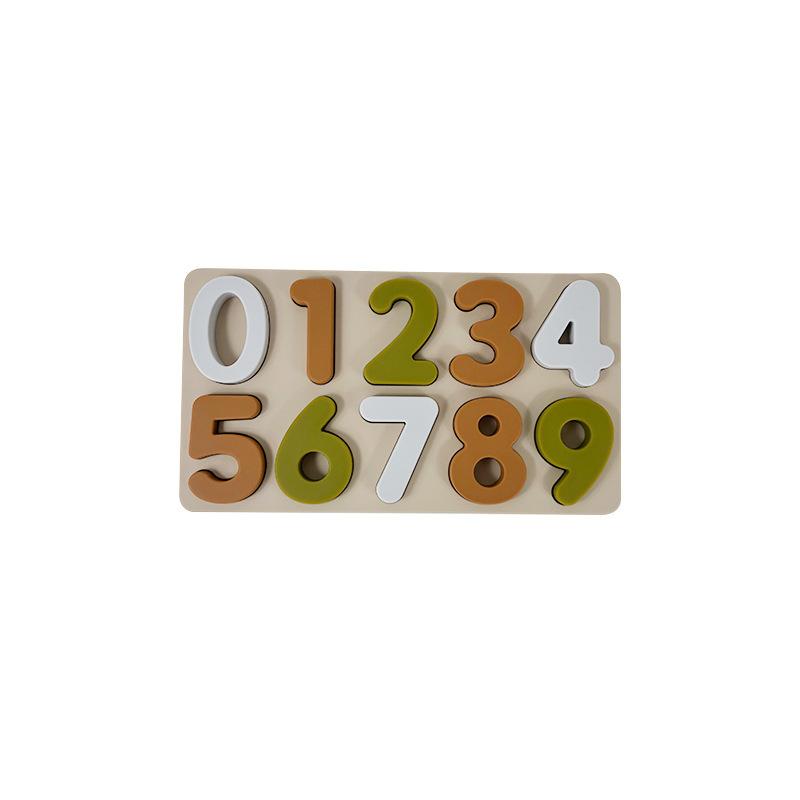 3D Number Letter Silicone Puzzle Jigsaw Baby Toys Sorting Math Brick Kids Educational Game Creative Learning Baby Shower Gifts