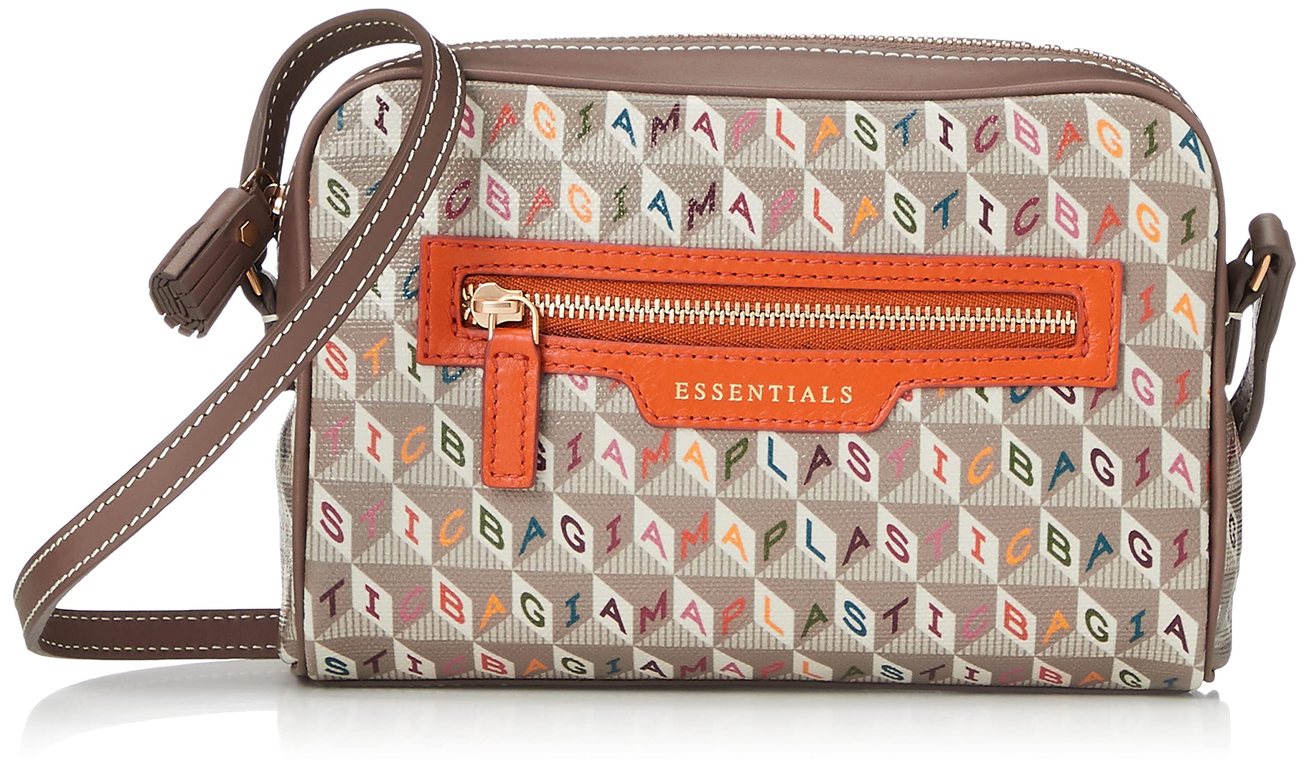 

Shoulder Bag I am a Plastic Bag Cross Body in Recycled Canvas with Smooth Eco Leather Dark Multi [Anya Hindmarch] Women s [Item]