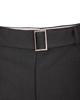 Sinkia Asymmetric Pleated Belted Trousers Grey