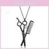 Fashionable Jewelry Necklace With Alloy Scissor Charm For Hairdressers And Party Gifts