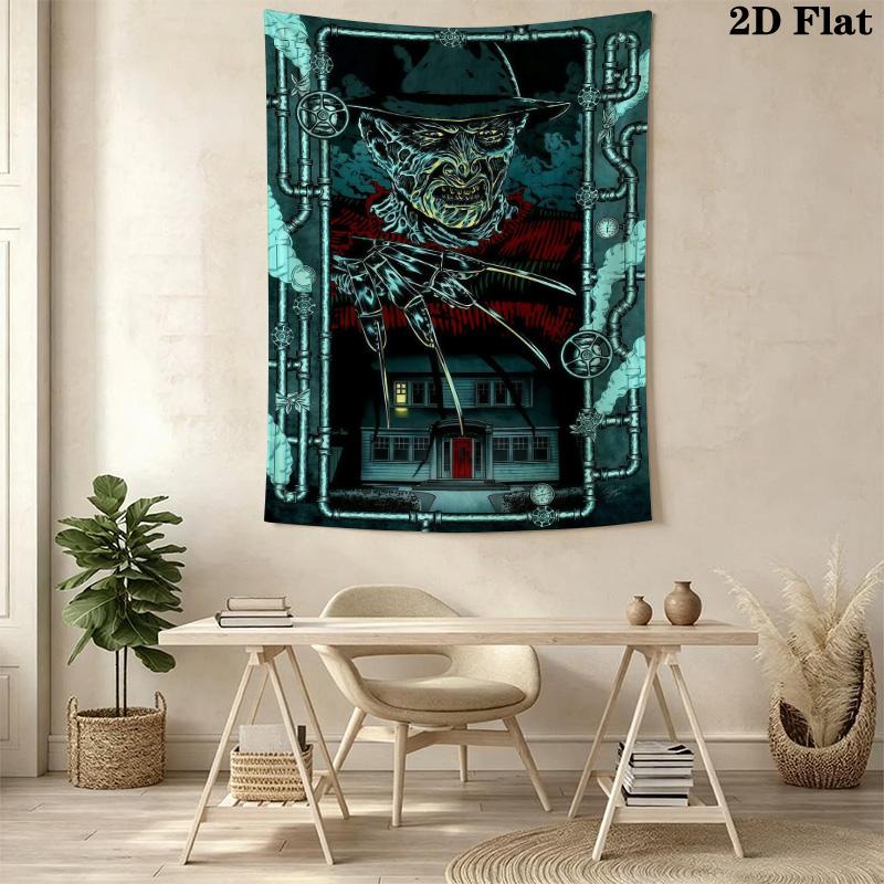 Horror Movie Characters Tapestry Tapestry Background Cloth Fashion Print Homestay Soft Decoration Tapestry Background Wall Hanging Cloth