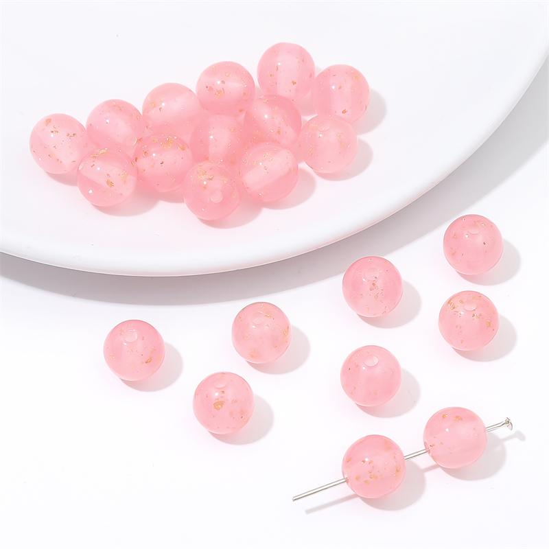 

Смола круглые бусины подвески для ювелирных изделий DIY ожерелье браслет аксессуары 10mm 10pcs конфеты розовый