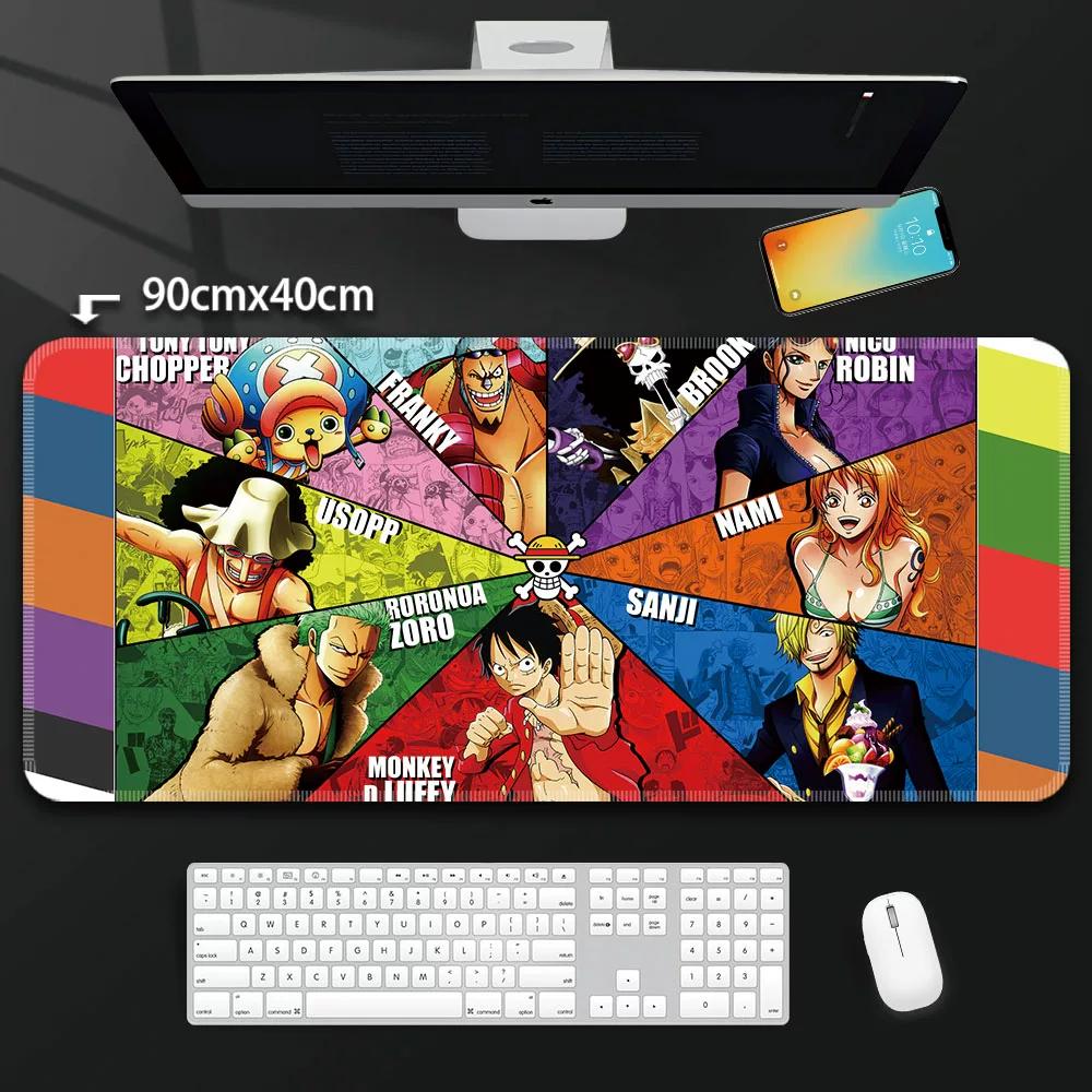 One Piece Leather Mouse Pad Oversized Peripherals Two-dimensional Anime  Monkey D. Luffy Roronoa Zoro  Boys Computer E-sports Game Keyboard Table Mat
