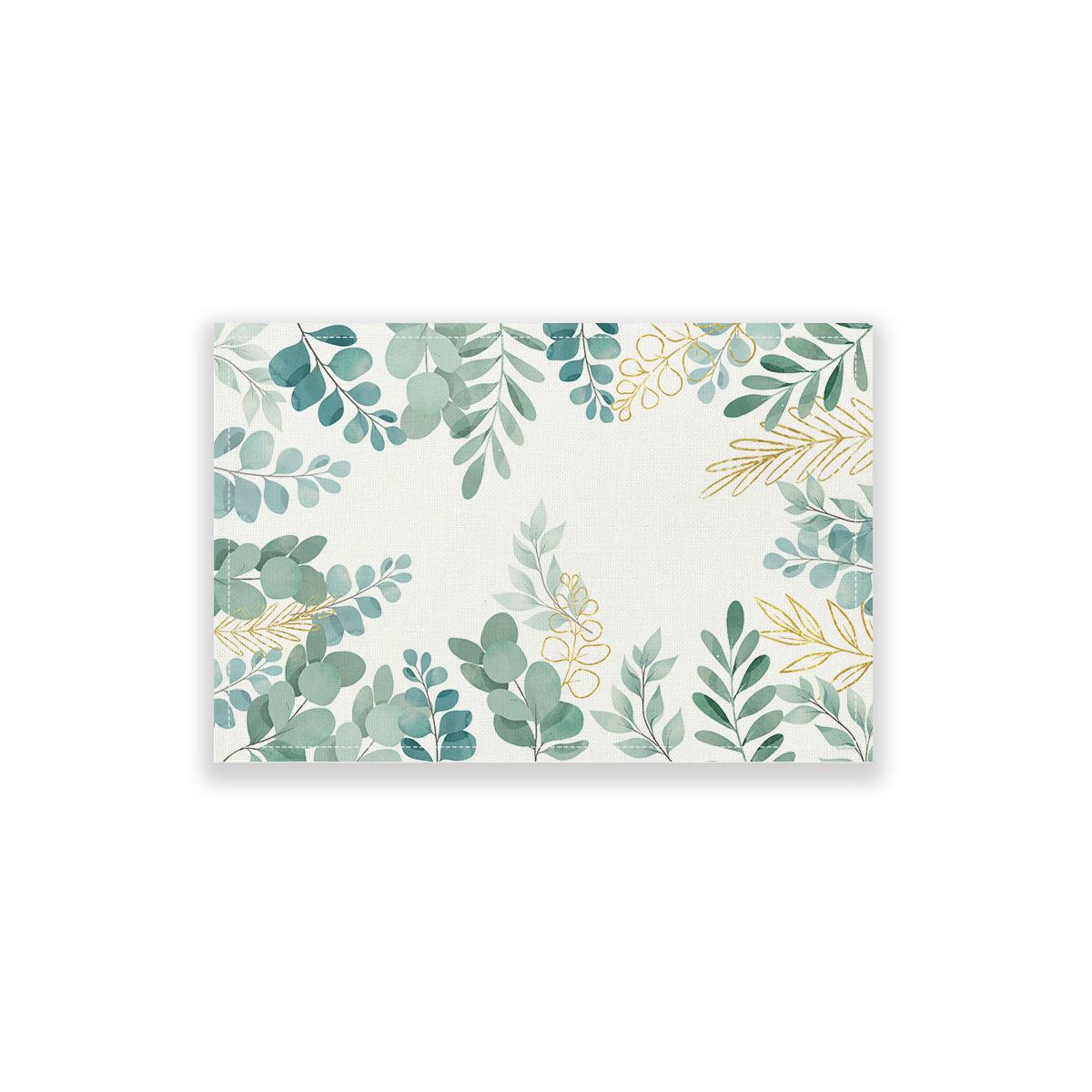 Floral Cotton Linen Placemat - Heat-Resistant Table Mat for Home Dining 30*45CM Linen