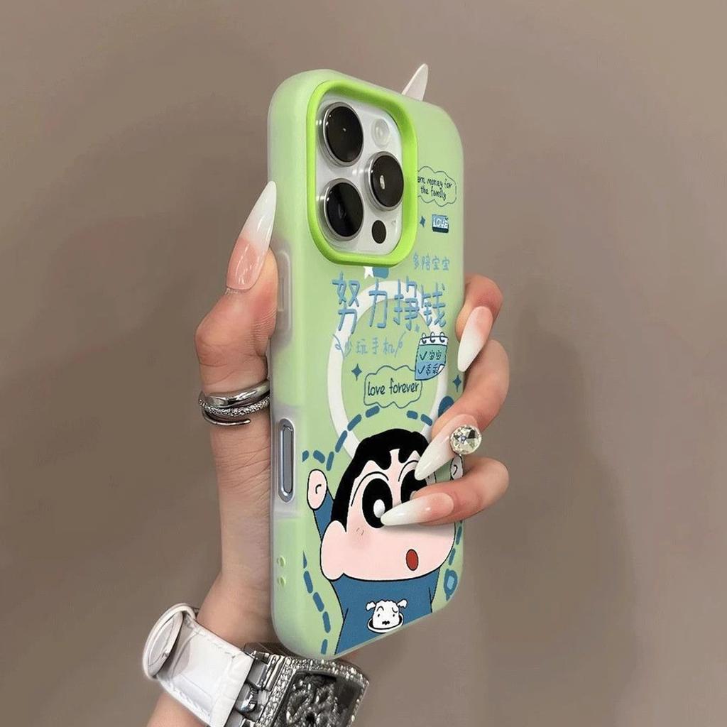 Neue magnetische Jelly Zwei-in-Eins Handyhülle für Apple Handy Schutzhülle Ins Stil 16pro Handyhülle Weiches Silikon