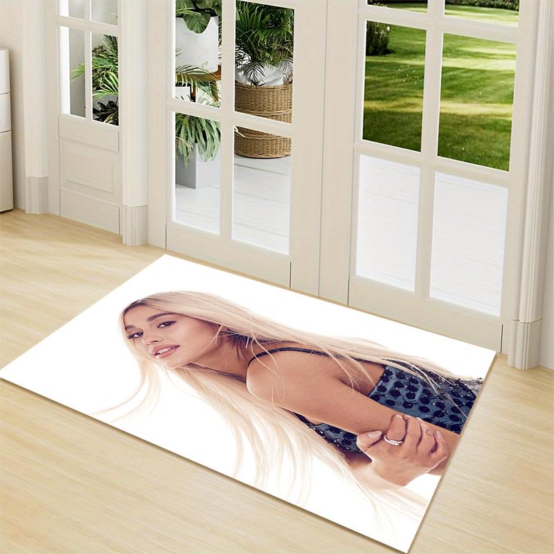 Blonde Hair Elegant Pose Carpet Rug Soft Washable Antislip Home Living Room Sofa Mats Personalized Christmas Rug
