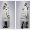 Winter  Over The Knee Hooded Mid Length Unisex Cotton Jacket, Loose and Thick, Warm Couple Jacket for Women