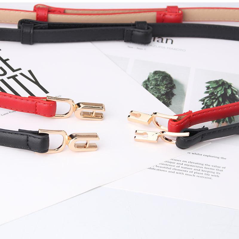 2025 Ladies Leather Buckle Korean Style Thin Belt Fashion Versatile Dress Shirt Decoration Belts for Women Luxury Designer Brand
