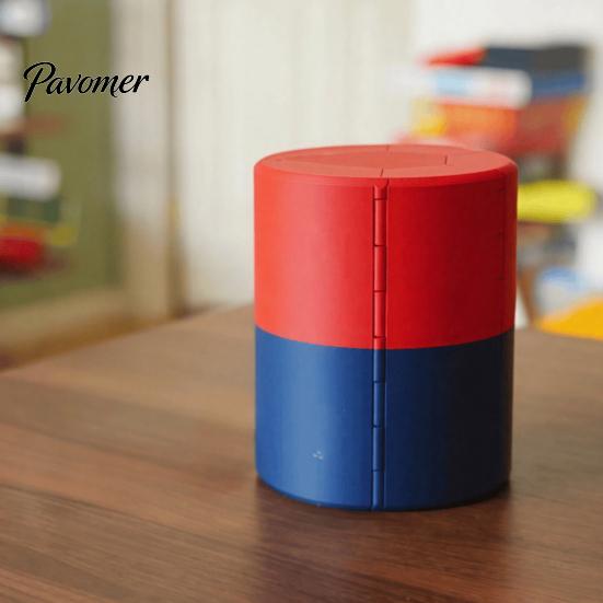 Portable Magnet Container 3D Printed Storage Organizer, N/S Pole Separated Roll-Up Magnetic Case Holder, Foldable Cylinder Container, Desktop Sorting