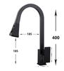 Tap Black and White Kitchen Faucet Dish Basin All Copper Hot and Cold Pull-out Rotating Household Showerhead Sink Basin Faucet