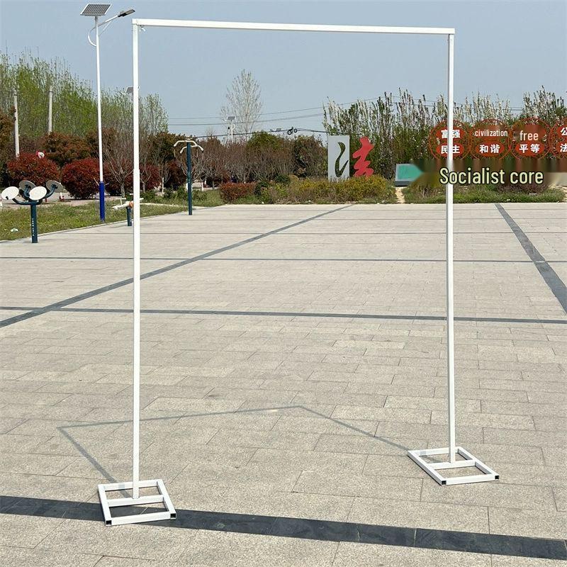 Golden Wrought Iron Wedding Arch Telescopic Stand for Stage Decoration