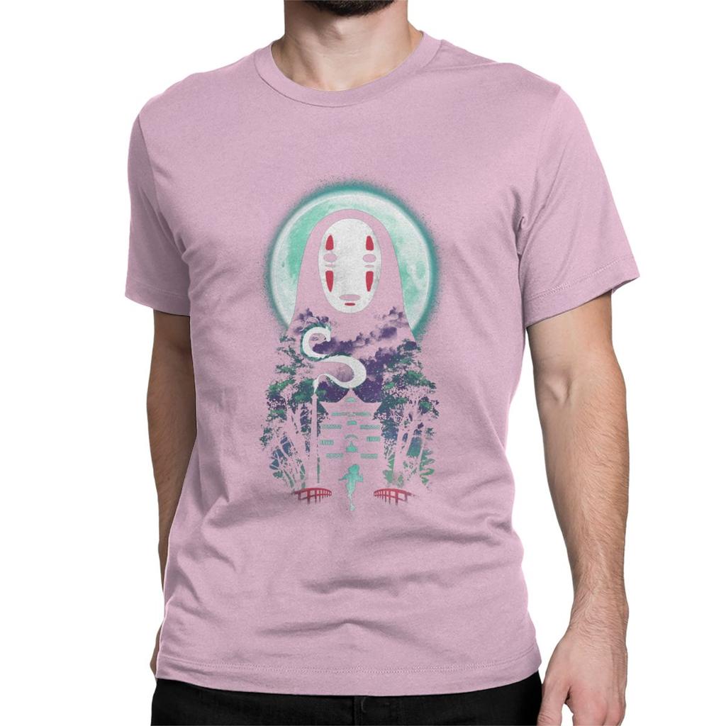 Hipster Forest Spirit T Shirts For Men Crew Neck T Shirts Spirited Away Ghibli Short Sleeve