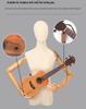 Customizable Wide Denim Ukulele Shoulder Strap for Pressure Relief