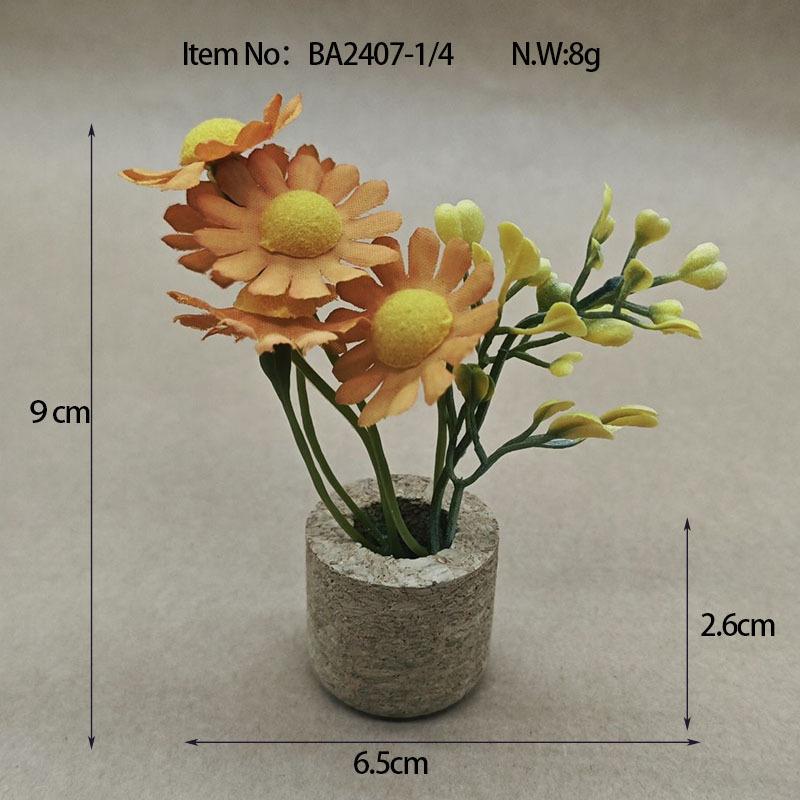 Artificial Daisy Refrigerator Magnet  Powerful Magnets Plants Potted Shaped for Home Decoration Wall Window Decoration