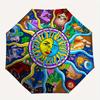 1pc Zodiac Mandala Automatic Folding Umbrella, Portable & Foldable Design with 8 Ribs, Casual Outdoor Accessory Halloween and Christmas Gift