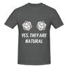Yes They Re Natural D20 20 Dice Funny Rpg Gamer Vneck Tshirt Daily Lazy Quickdrying Tees