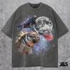 Three Marine Iguana Retro Graphic Tshirts, Galapagos Iguana Moon Tshirt, Vintage Lizard Shirt, Funny Iguana Tee, Oversized Gift Tee