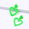 Triple Set Colorful Heart Dangle Earrings Fashionable Sturdy Acrylic Materials Jewelry Accessory for Girlfriend or Wife