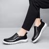 Fashion New Men's Genuine Leather Shoes Mens Slip On Flats British Style Male Loafers Soft Bottom Wear-resistant Comfortable Dress Shoes