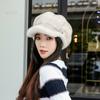 Imitation Mink Beret Women's Autumn and Winter Folded Octagonal Hat Casual Warm Hat