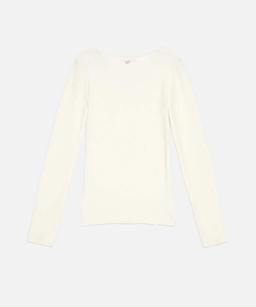 ITOV SEOUL Ribbed V-Neck Knit Iv