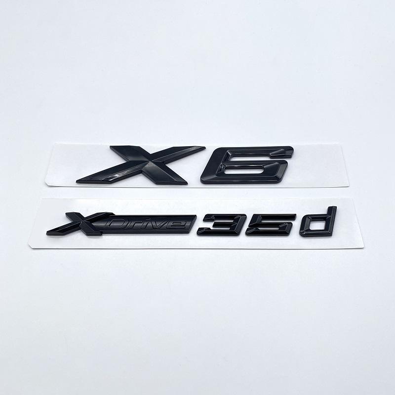 for BMW X6 Car Fender Emblem Badge Trunk Sticker XDrive28i XDrive30i XDrive35i XDrive40i XDrive50i XDrive30d XDrive35d