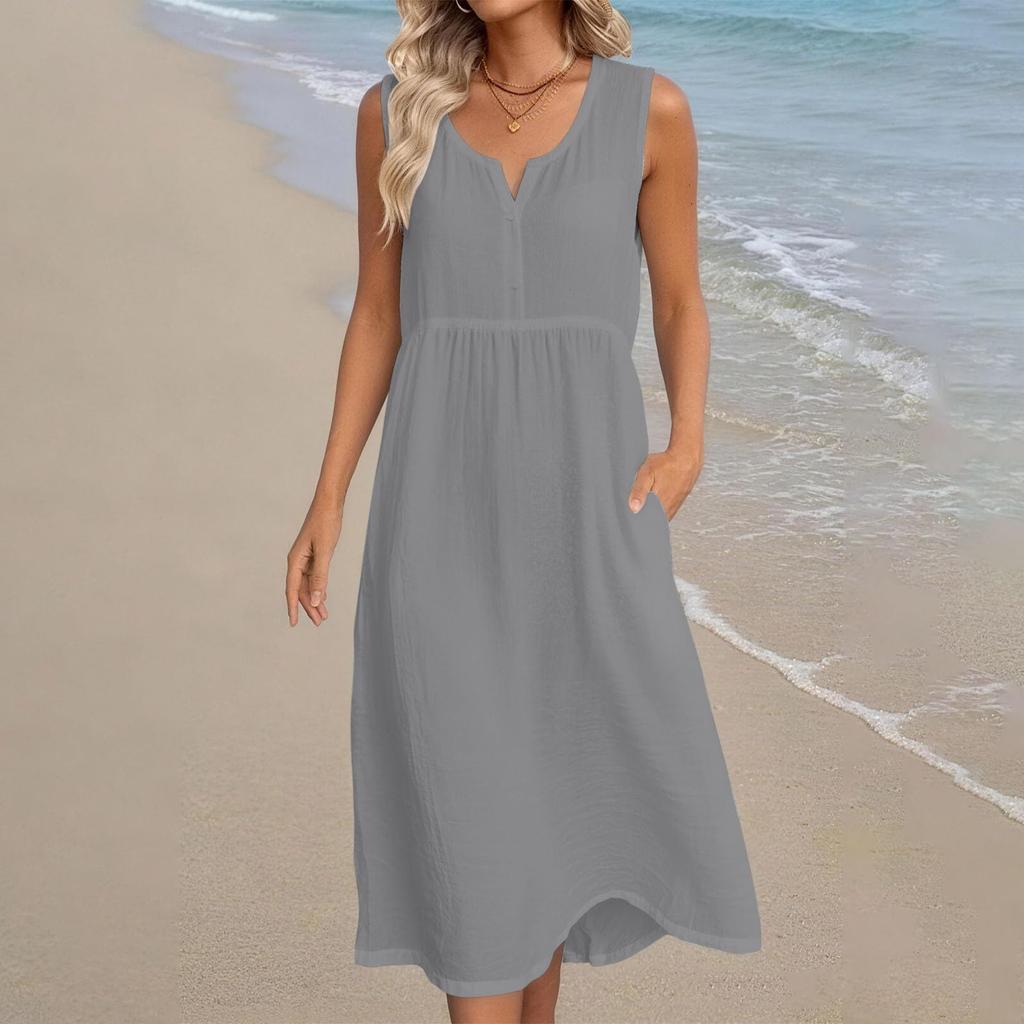 Ladies' Casual And Fashionable Sleeveless Dress