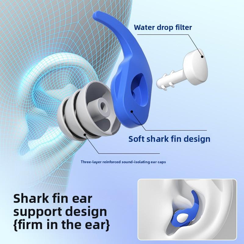 Silicone 1 Layer Noise Reduction Earplugs with Filter for Sleeping Swimming Waterproof Reusable Hearing Protection Ear Plugs