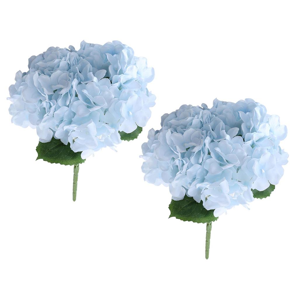 2 Pezzi Bouquet di Fiori Ortensia Fiore Real Touch Regali San Valentino Matrimonio Natale Ufficio Festa di Famiglia Soggiorno