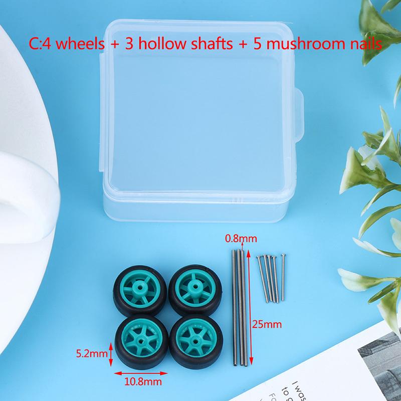 Koła 1/64 Do Hotwheels Z Gumową Oponą Pusty Wał Części Modyfikacyjne Samochodów Modelowych